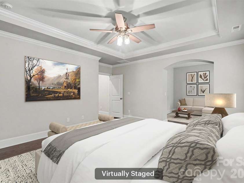 1526 Afton Way, Fort Mill, SC 29708.  MLS# CAR4413306, YatesRealty ID 48303. Primary Bedroom Staged Virtually