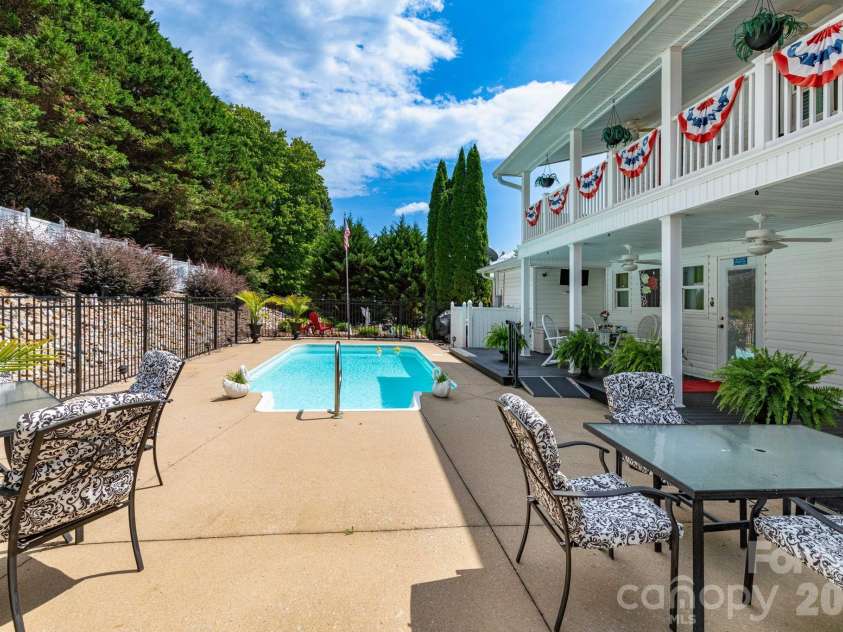 84 Portcrest Heights, Marion, NC 28752.  MLS# CAR4420704, YatesRealty ID 48311. Overview of Pool Area