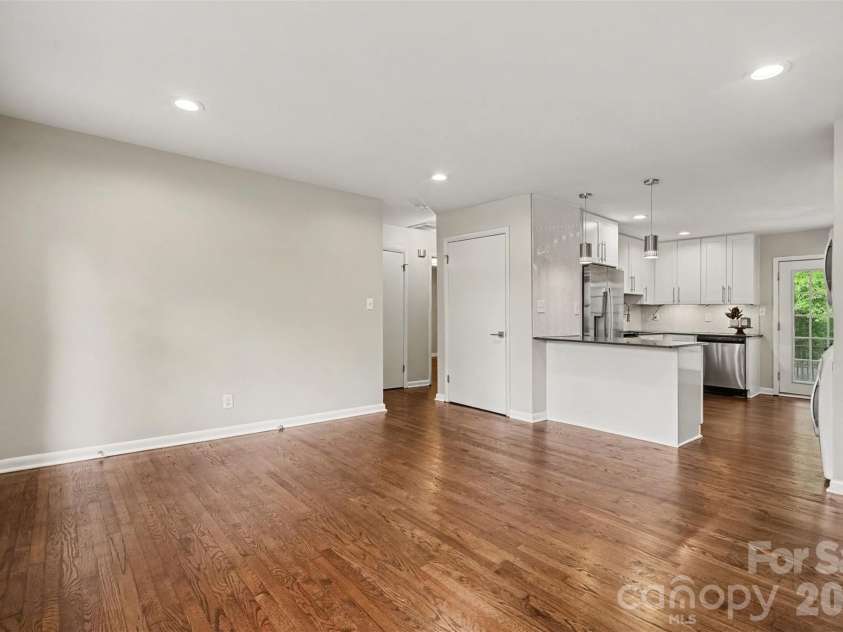 1741 Herrin Avenue, Charlotte, NC 28205.  MLS# CAR4420142, YatesRealty ID 48319. Living Room & Dining Area
