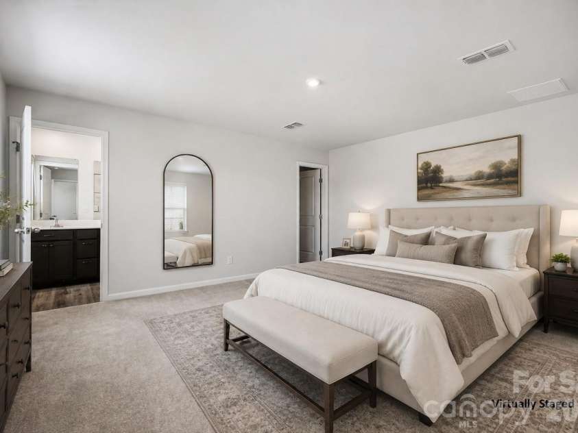 5132 Rustling Pines Court, Charlotte, NC 28215.  MLS# CAR4420474, YatesRealty ID 48384. Primary Bedroom Virtually Staged