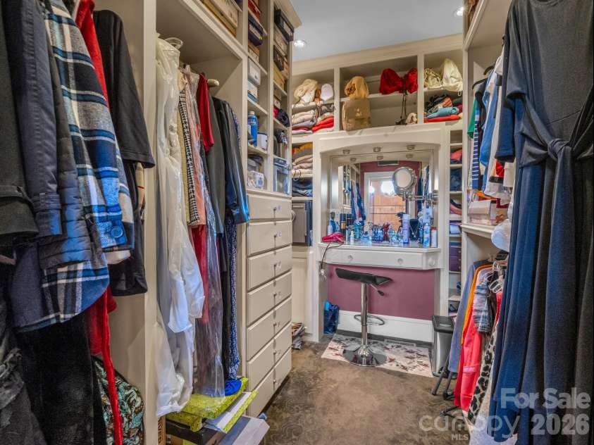1102 Mountain Road, Bostic, NC 28018.  MLS# CAR4318780, YatesRealty ID 484. One of two walk-in closets
