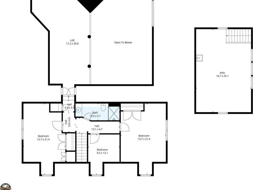 1102 Mountain Road, Bostic, NC 28018.  MLS# CAR4318780, YatesRealty ID 484. Upstairs with approx. sq.ft.
