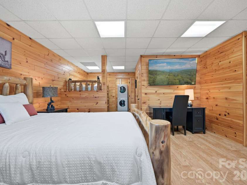 142 Fawn Lane, Purlear, NC 28665.  MLS# CAR4420826, YatesRealty ID 48401. Lower Level Bunk Room/Bonus Room