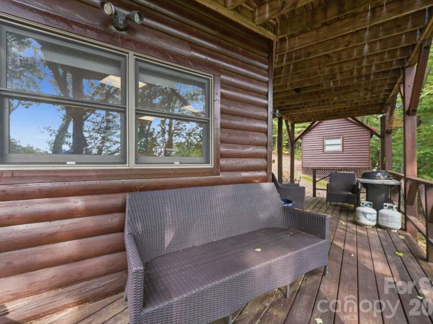 142 Fawn Lane, Purlear, NC 28665.  MLS# CAR4420826, YatesRealty ID 48401. Lower Level Porch
