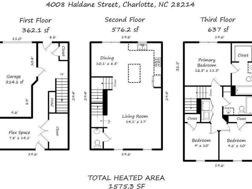 4008 Haldane Street, Charlotte, NC 28214.  MLS# CAR4420600, YatesRealty ID 48420. 