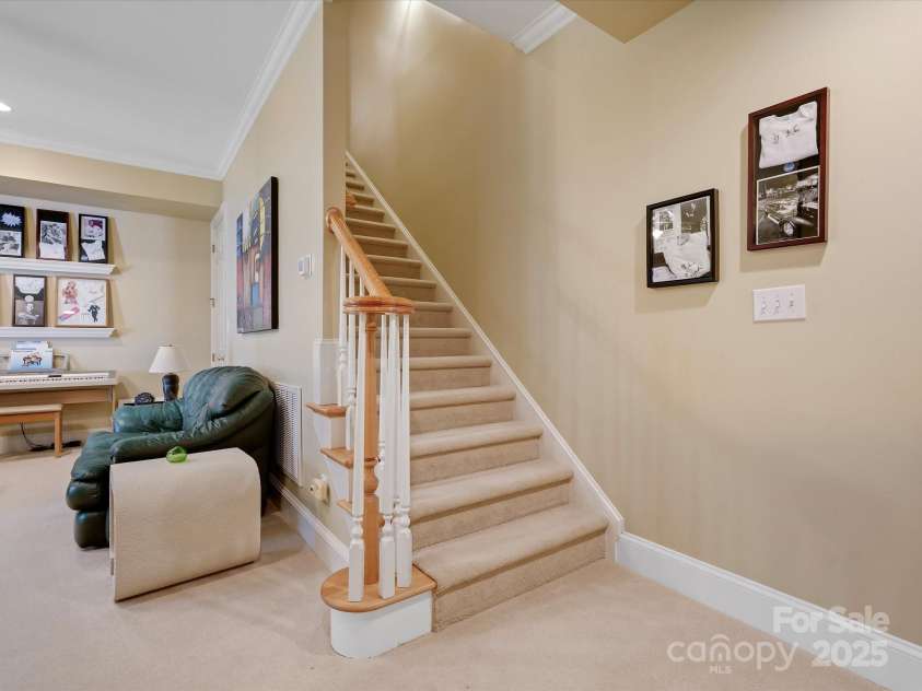 8416 Highgrove Street, Charlotte, NC 28277.  MLS# CAR4232158, YatesRealty ID 4843. Stairs to basement
