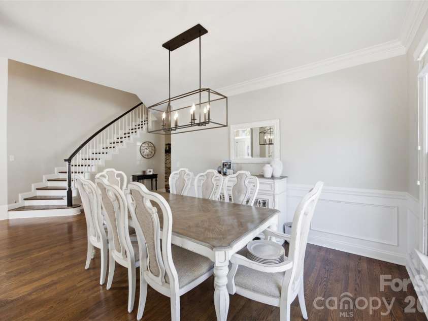 10104 Devonshire Drive, Huntersville, NC 28078.  MLS# CAR4419902, YatesRealty ID 48442. Dining room to the right.