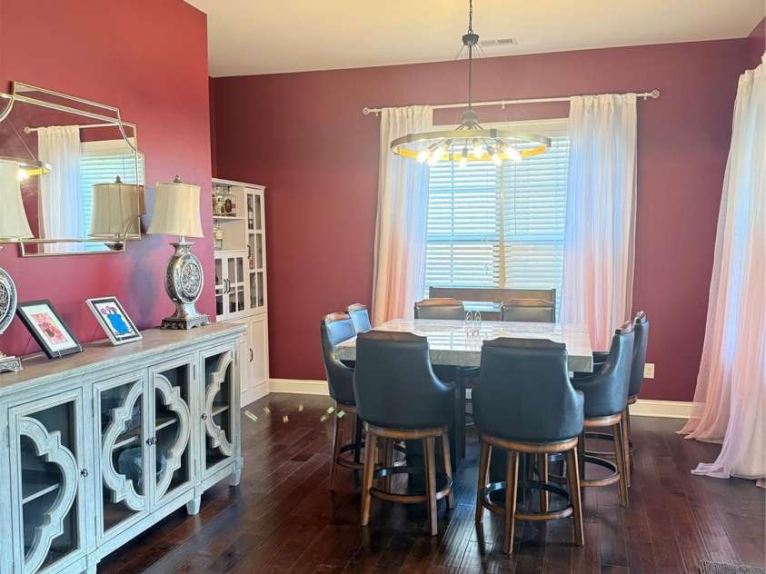 8465 Blume Parkway, Harrisburg, NC 28075.  MLS# CAR4419990, YatesRealty ID 48446. Open Layout Dining Room