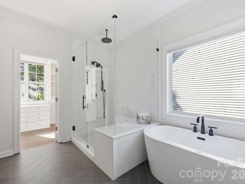 8017 Pendley Lane, Huntersville, NC 28078.  MLS# CAR4421151, YatesRealty ID 48452. Luxury Spa Bath and Shower