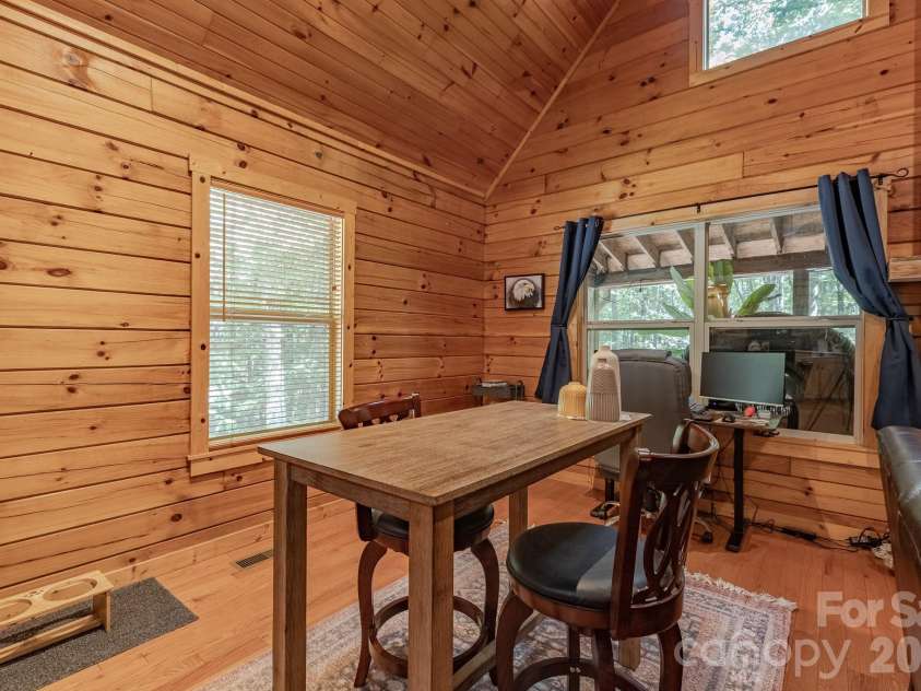 257 Adirondack Trail, Nebo, NC 28761.  MLS# CAR4418359, YatesRealty ID 48489. Dining area.