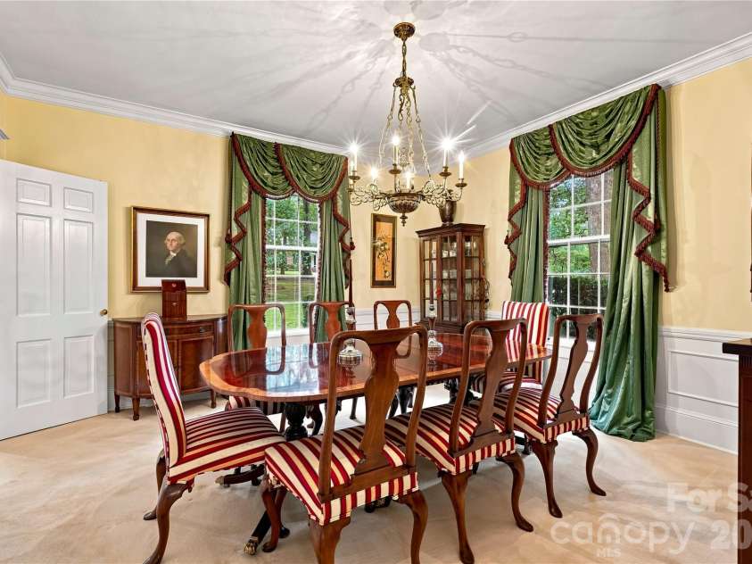 209 Labans Lane, Lincolnton, NC 28092.  MLS# CAR4419321, YatesRealty ID 48497. Formal dining room with wainscoting and built-in cabinetry.