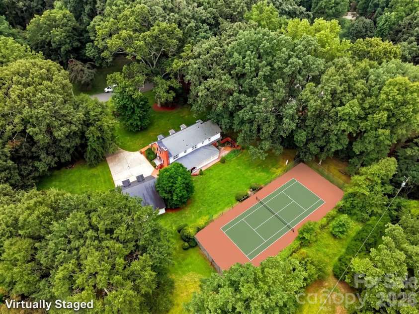 209 Labans Lane, Lincolnton, NC 28092.  MLS# CAR4419321, YatesRealty ID 48497. Virtually Staged Tennis Court