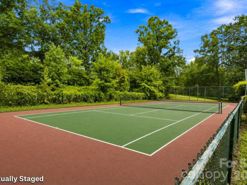 209 Labans Lane, Lincolnton, NC 28092.  MLS# CAR4419321, YatesRealty ID 48497. Virtually Staged Tennis Court