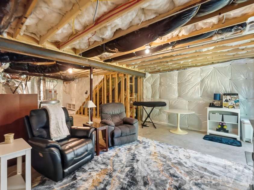5965 Granbury Drive, Kannapolis, NC 28081.  MLS# CAR4418545, YatesRealty ID 48498. Unfinished basement