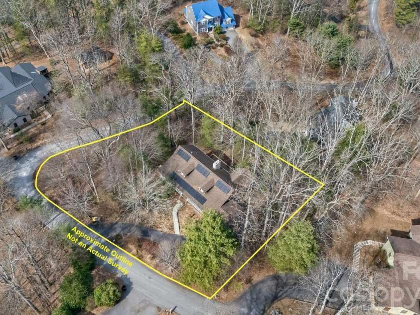 111 Sunny Ridge Drive, Asheville, NC 28804.  MLS# CAR4421169, YatesRealty ID 48587. Bird's eye view