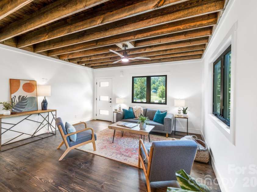 138 Shiloh Road, Asheville, NC 28803.  MLS# CAR4420583, YatesRealty ID 48599. Distinct Ceiling Design Adds Incredible Warmth to the Main Level