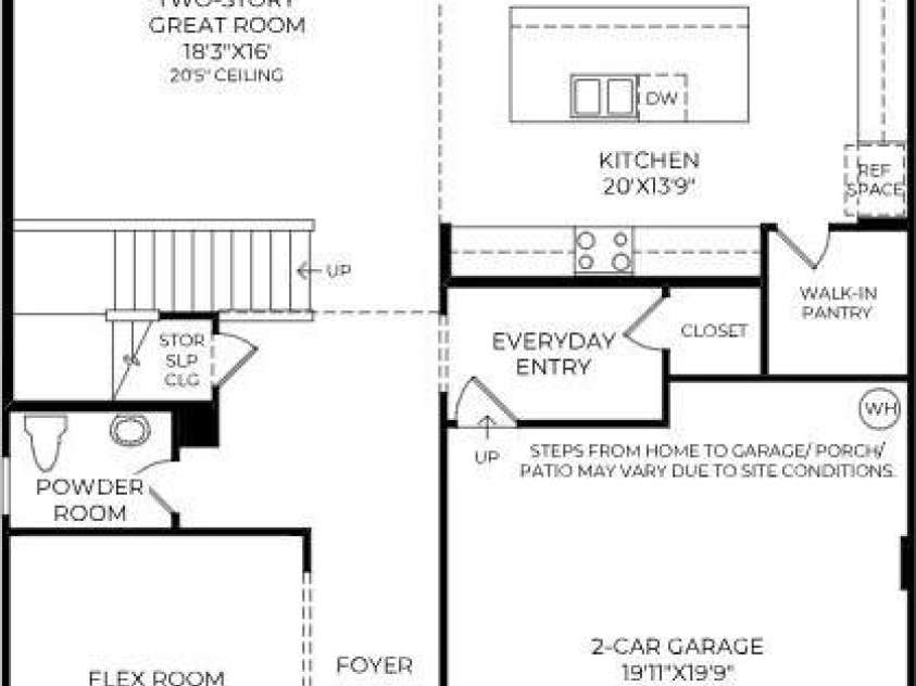 4110 Pinekirk Drive, Charlotte, NC 28269.  MLS# CAR4421354, YatesRealty ID 48600. Second Level Floorplan - options may vary