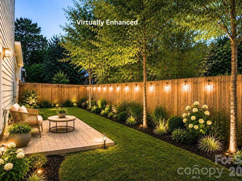 1522 Wembley Drive, Charlotte, NC 28205.  MLS# CAR4419781, YatesRealty ID 48611. Backyard Virtually Enhanced