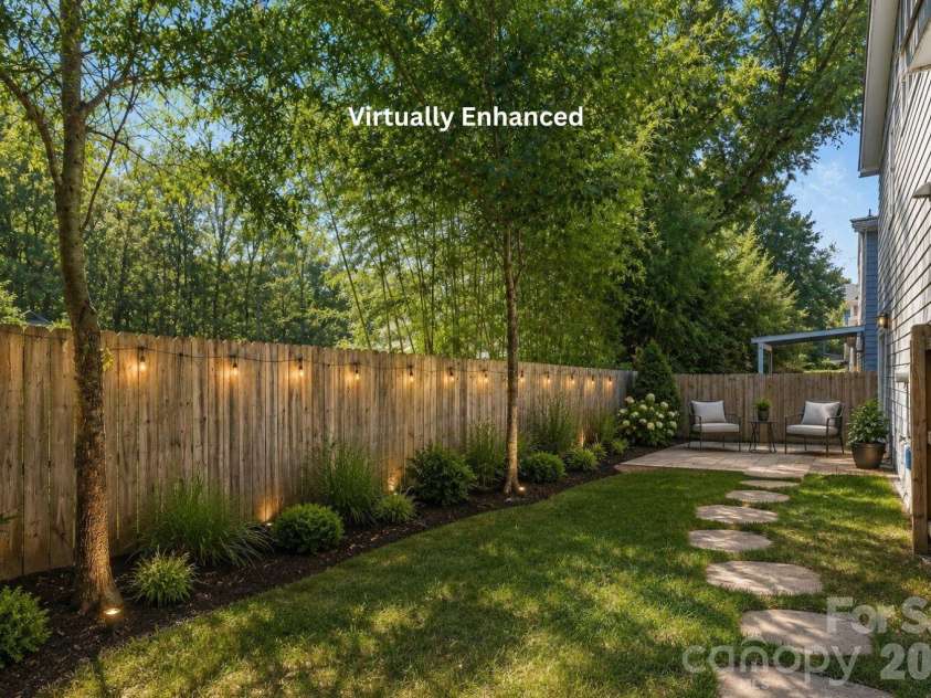 1522 Wembley Drive, Charlotte, NC 28205.  MLS# CAR4419781, YatesRealty ID 48611. Backyard Virtually Enhanced