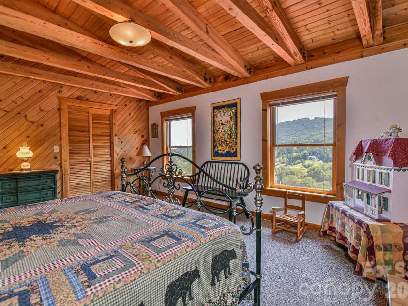 27 Winn Drive, Leicester, NC 28748.  MLS# CAR4419621, YatesRealty ID 48643. Bedroom 2, View 2.