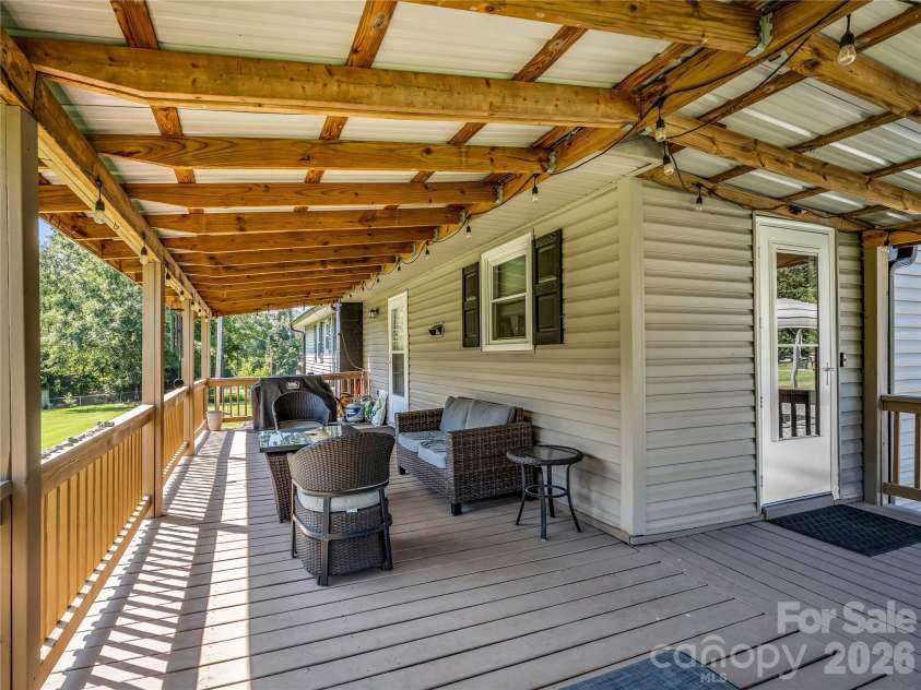 252 Old Sunshine Road, Bostic, NC 28018.  MLS# CAR4421030, YatesRealty ID 48668. Covered Back Deck
