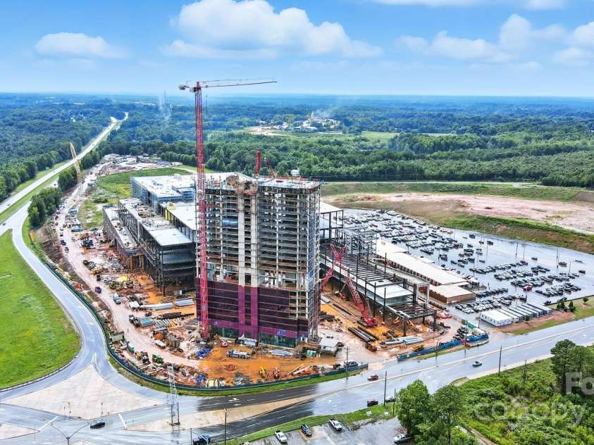 450 Dixon School Road, Kings Mountain, NC 28086.  MLS# CAR4291938, YatesRealty ID 4869. Catawba Two Kings Casino Aerial view displaying construction status and surrounding