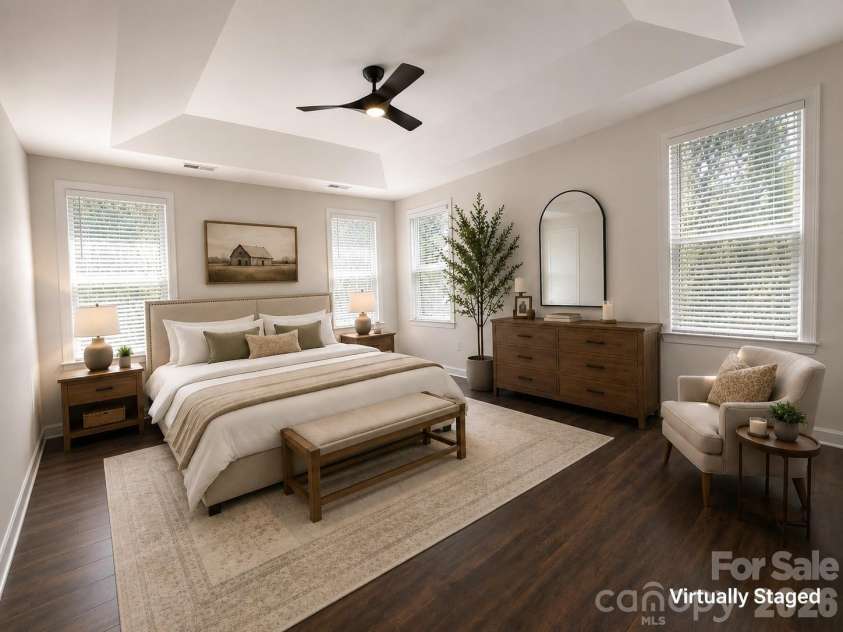 812 19th Street, Charlotte, NC 28205.  MLS# CAR4415955, YatesRealty ID 48692. Primary Bedroom (Vrtually staged)