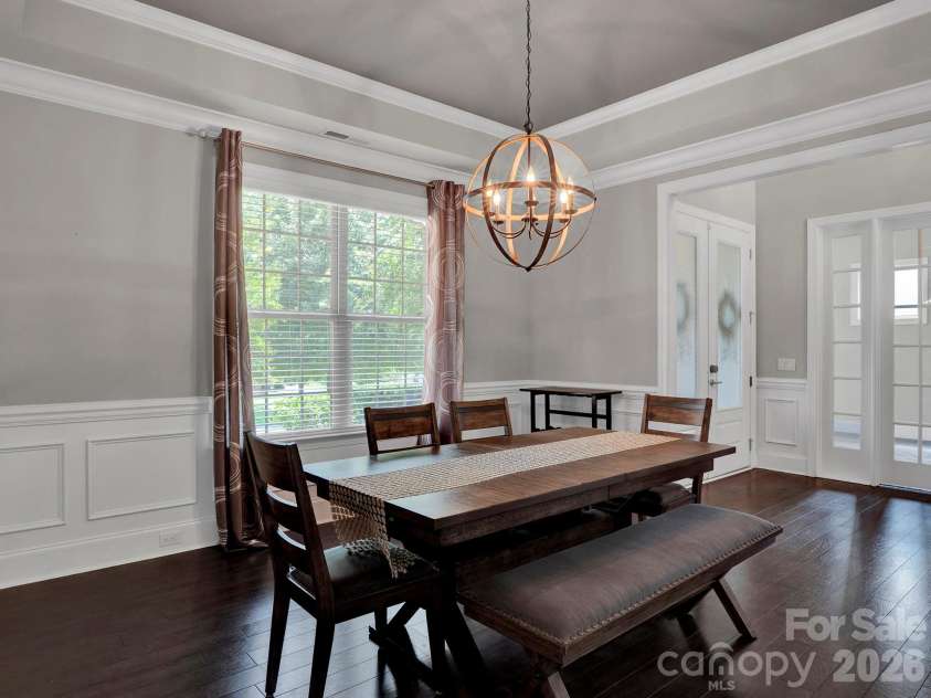 15956 Reynolds Drive, Indian Land, SC 29707.  MLS# CAR4416338, YatesRealty ID 48699. Gorgeous Dining room, tray ceiling