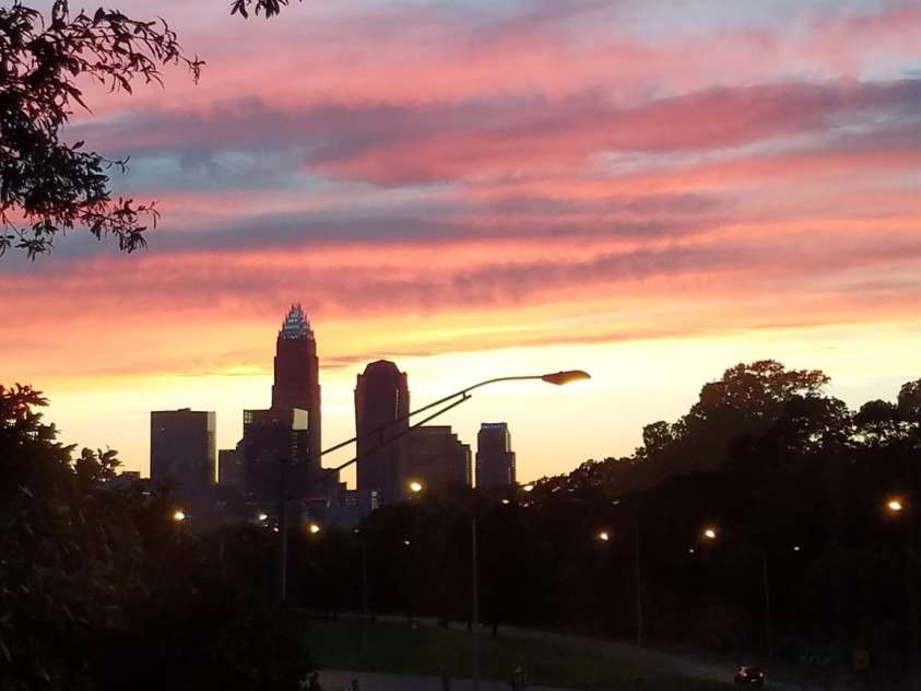 915 Gracie Way, Charlotte, NC 28204.  MLS# CAR4355410, YatesRealty ID 48720. Beautiful Sunsets from Dining and Bed 3 windows.