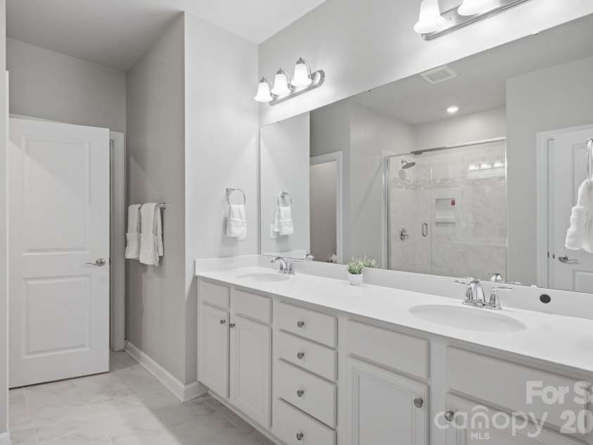 5281 Turtle Creek Drive, Denver, NC 28037.  MLS# CAR4415727, YatesRealty ID 48730. Primary bathroom- double vanities