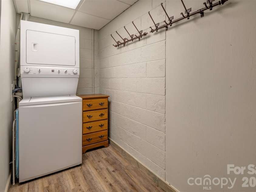 64 Greenridge Road, Weaverville, NC 28787.  MLS# CAR4420101, YatesRealty ID 48748. Lower level stackable washer and dryer