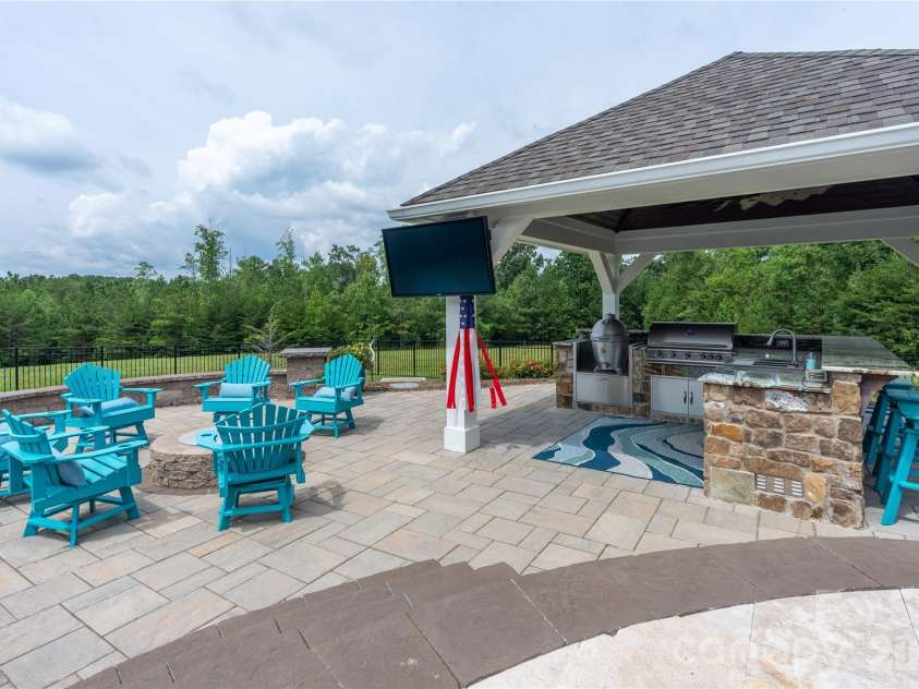 4013 NC Hwy 18 Highway, Vale, NC 28090.  MLS# CAR4417782, YatesRealty ID 48781. Outdoor Kitchen & Fire Pit
