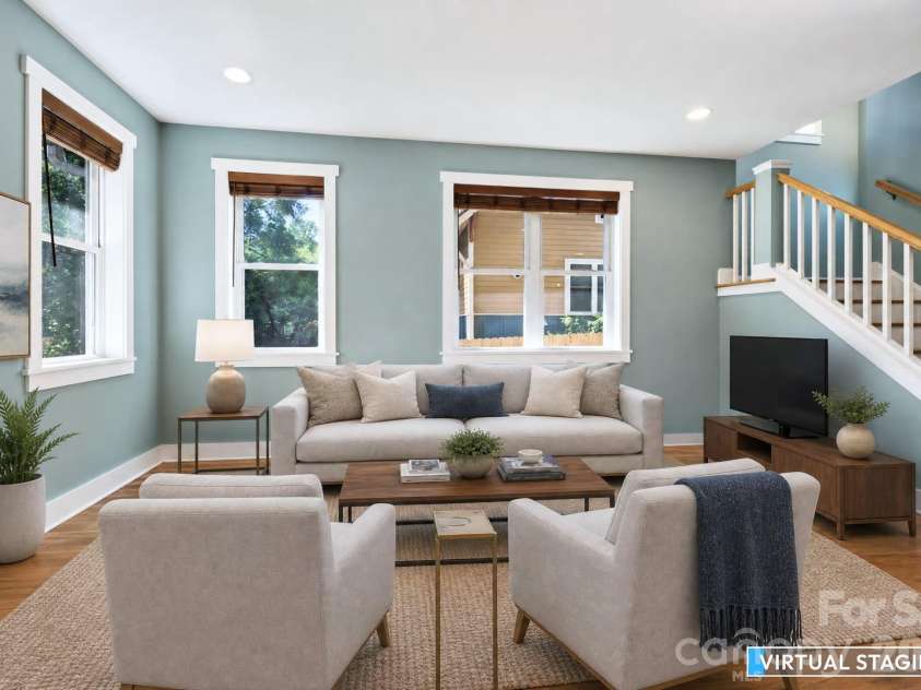 32 Florida Avenue, Asheville, NC 28806.  MLS# CAR4421230, YatesRealty ID 48838. Living Room - Virtually Staged