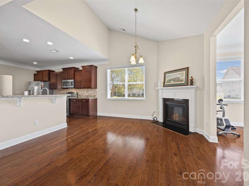 1053 Jack Pine Road, Lake Wylie, SC 29710.  MLS# CAR4420100, YatesRealty ID 48840. Hearth Room with fireplace.
