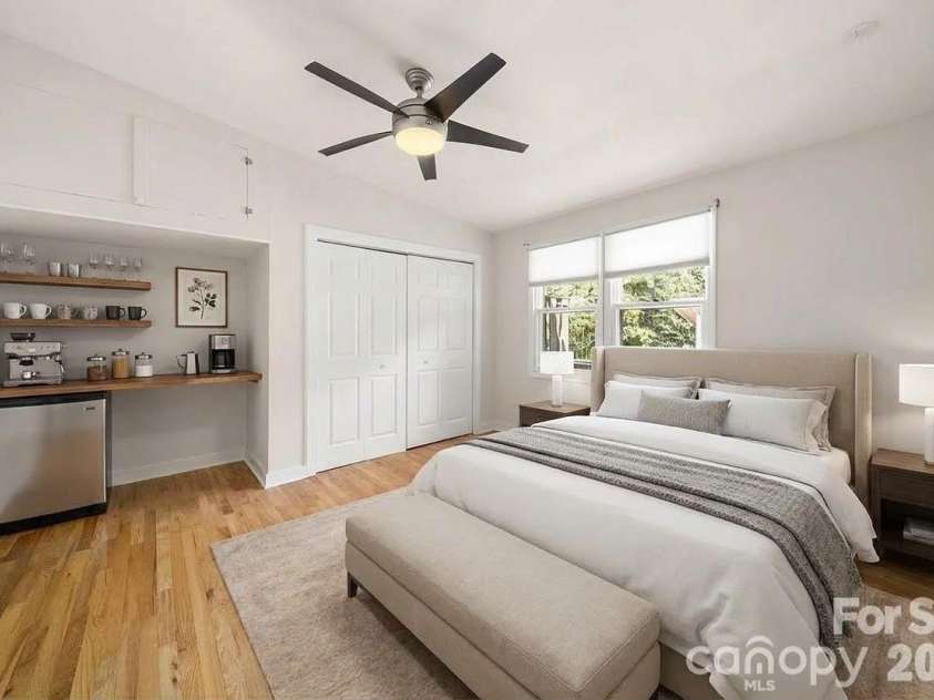 101 Olney Road, Asheville, NC 28806.  MLS# CAR4421259, YatesRealty ID 48879. Virtually staged primary bedroom