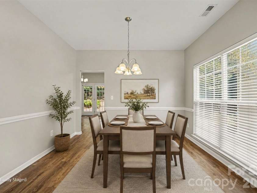 113 Audubon Avenue, Mooresville, NC 28117.  MLS# CAR4418904, YatesRealty ID 48887. Virtually Staged Dining Room
