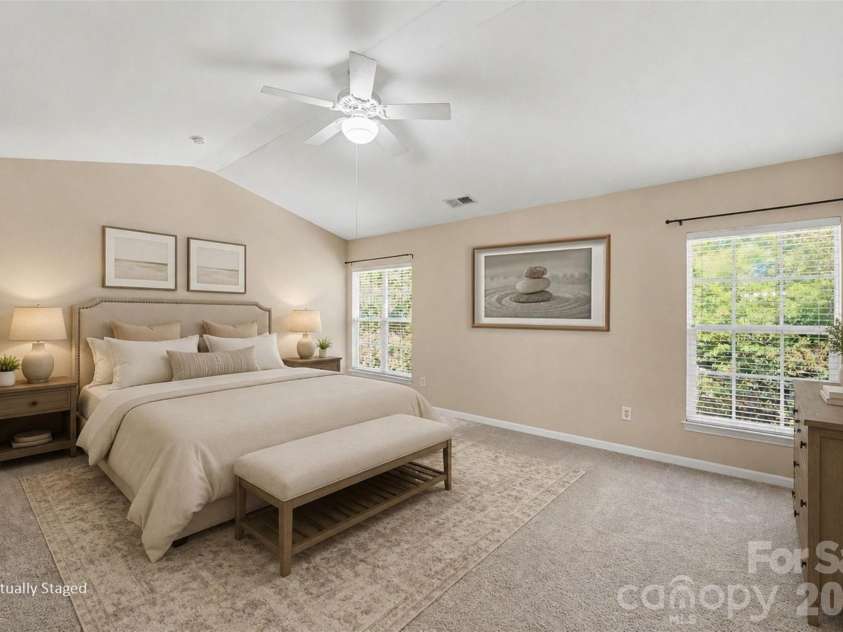 113 Audubon Avenue, Mooresville, NC 28117.  MLS# CAR4418904, YatesRealty ID 48887. Virtually Staged Primary Bedroom