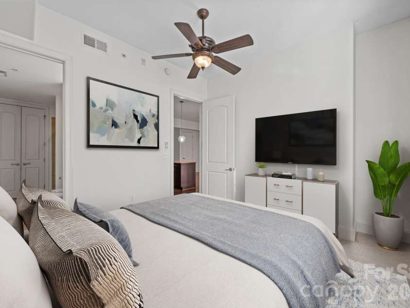 4620 Piedmont Row Drive, Charlotte, NC 28210.  MLS# CAR4344183, YatesRealty ID 4889. Virtually Staged Primary Bedroom  1