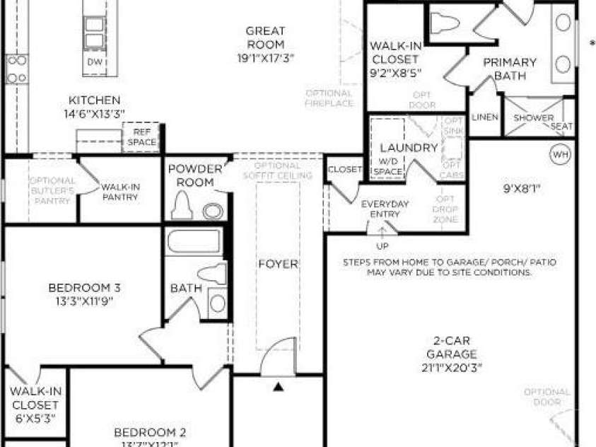 2215 Whitebark Drive, Indian Land, SC 29707.  MLS# CAR4322633, YatesRealty ID 48920. Spacious and thoughtfully designed home layout. 10-ft ceilings througout this open concept single-floor living, ranch design.