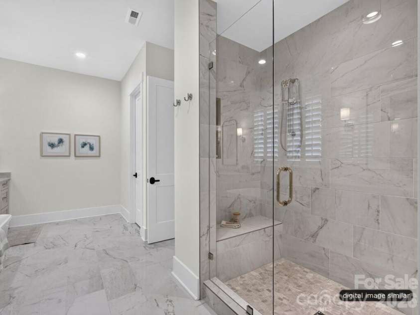 128 Willow View Loop, Davidson, NC 28036.  MLS# CAR4403823, YatesRealty ID 48929. Primary Bathroom Spa Shower