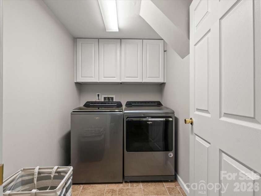 110 Aurora Drive, Asheville, NC 28805.  MLS# CAR4418435, YatesRealty ID 48958. Lower level laundry room