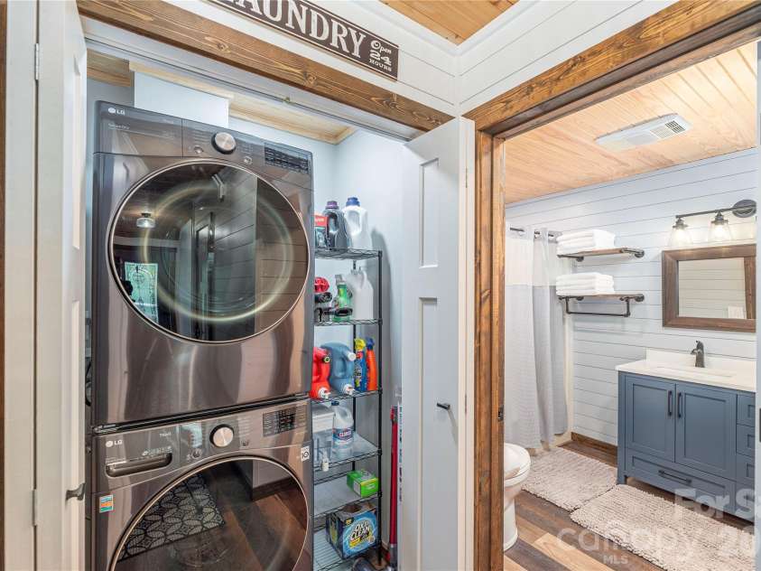477 Locust Drive, Maggie Valley, NC 28751.  MLS# CAR4420658, YatesRealty ID 49040. Laundry