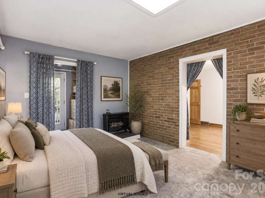 121 Wells Street, Hendersonville, NC 28739.  MLS# CAR4363100, YatesRealty ID 49069. Virtually staged primary bedroom #2