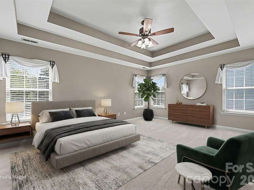 3118 Hadden Hall Boulevard, Fort Mill, SC 29715.  MLS# CAR4420976, YatesRealty ID 49089. Primary Bedroom Virtually staged