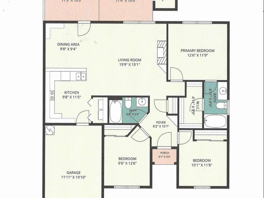 10424 Green Hedge Avenue, Charlotte, NC 28269.  MLS# CAR4421376, YatesRealty ID 49097. Floor Plan