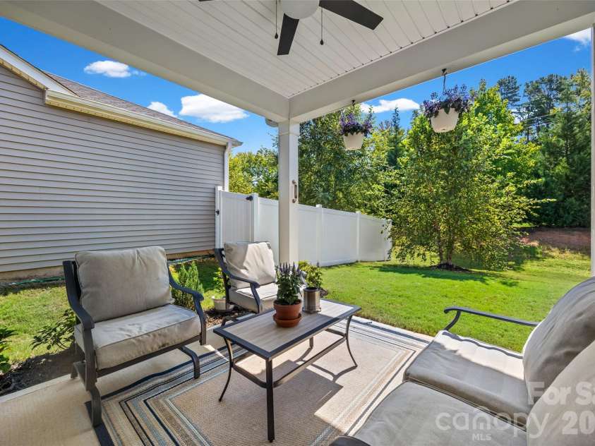 9125 Myrna Drive, Gastonia, NC 28056.  MLS# CAR4421211, YatesRealty ID 49099. Covered patio