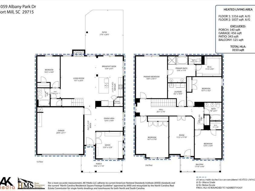 1059 Albany Park Drive, Fort Mill, SC 29715.  MLS# CAR4420011, YatesRealty ID 49120. 