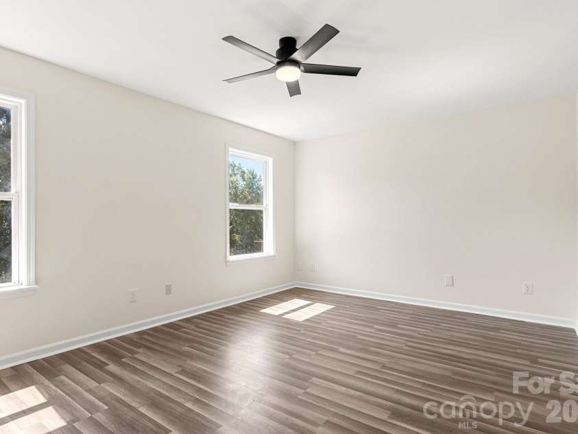 505 Sansberry Drive, York, SC 29745.  MLS# CAR4419779, YatesRealty ID 49124. Primary bedroom with new ceiling fan