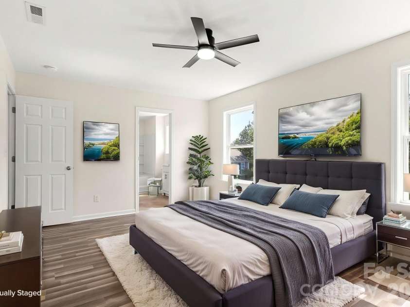 505 Sansberry Drive, York, SC 29745.  MLS# CAR4419779, YatesRealty ID 49124. Virtually staged primary bedroom