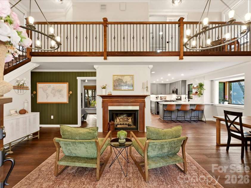 21624 Rio Oro Drive, Cornelius, NC 28031.  MLS# CAR4419384, YatesRealty ID 49127. Great Room Gas fireplace
